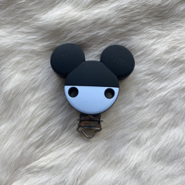 Speenclip siliconen mickey mouse - zacht blauw