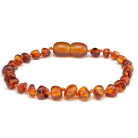 Barnsteen kinder armbandje baroque - cognac barnsteen