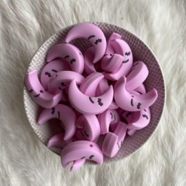 Sleeping moon bead - baby pink