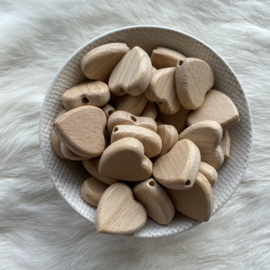 Wooden bead - heart big