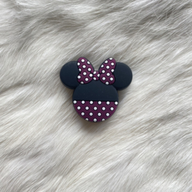 Luxe minnie mouse kraal - wijnrood