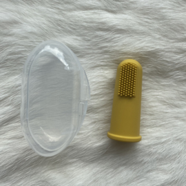 Fingertip teethbrush - mustard