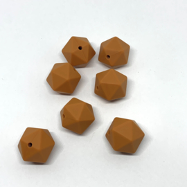 Icosahedron 17mm - golden ochre