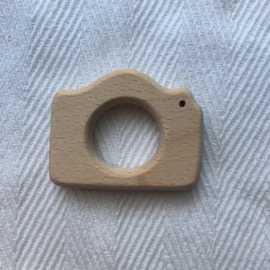 Wooden teether - camera