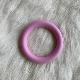 Grote siliconen ring - baby roze