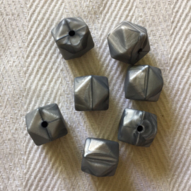 Hexagon - parelmoer zilver