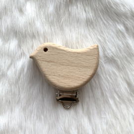 Speenclip hout - vogel