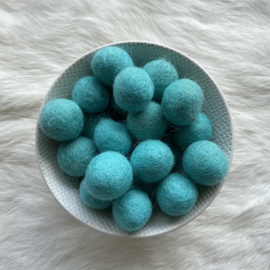Felted bead - turquoise