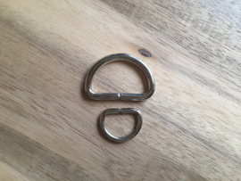 D-ring 25mm zilver