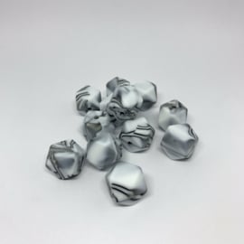 Small hexagon - zebra marble