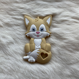 Fox sitting teether - light brown