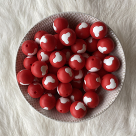 15mm - red with white mickey mouse