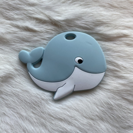 Happy whale teether - old blue