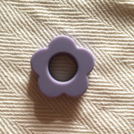 Flower teether - dark lilac