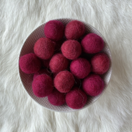 Felted bead - bordeaux red