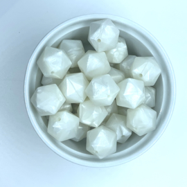 Icosahedron 17mm - pearl white