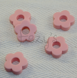 Round flower bead - light pink