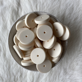 Coin bead 25mm - ivory