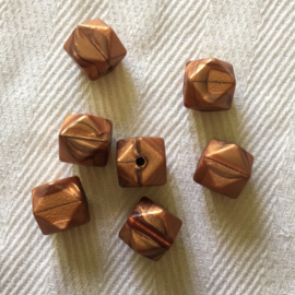 Hexagon - pearl copper
