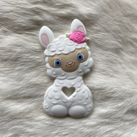 Happy llama teether - white