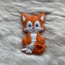 Fox sitting teether - orange
