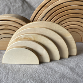 Houten halve cirkels - platen klein