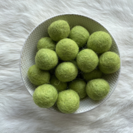 Felted bead - light green