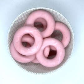 Donut ring - marmer koraal/baby roze