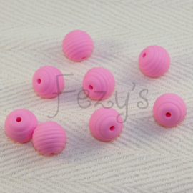 15mm geribbeld - roze