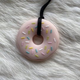 Donut met spikkels bijtfiguur - licht roze 2