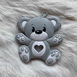 Bear teether - light grey