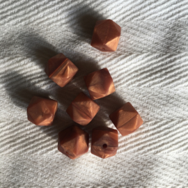 Small hexagon - pearl light copper