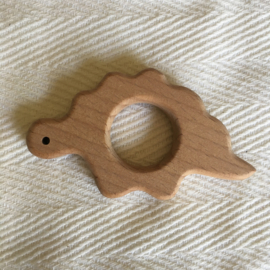 Wooden teether - dino stegosaurus