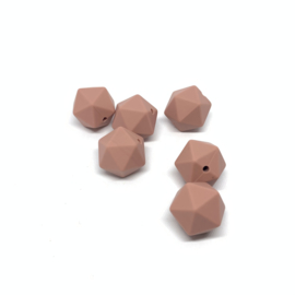 Icosahedron 17mm - terra pink