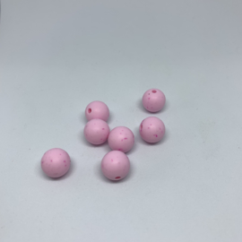 12mm - zacht roze, fuchsia gespikkeld