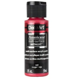 Deco Americana metallics - Red