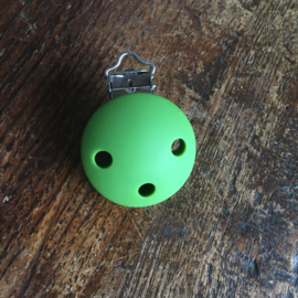 Pacifier clip silicone - dark green