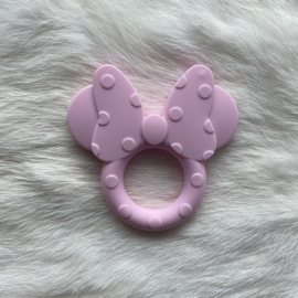 Mini mouse bijtring - zacht roze