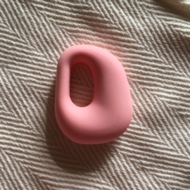 Oval teether - light pink