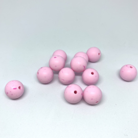 15mm - zacht roze, fuchsia gespikkeld
