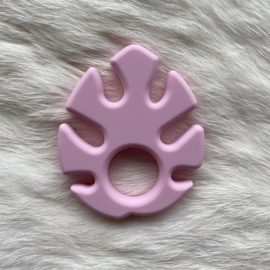 Monstera teether - soft pink