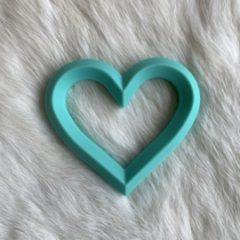 Hart met 2 gaten - licht turquoise