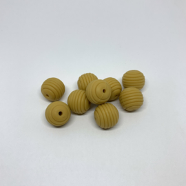 15mm striped - ochre brown