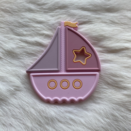Boat teether - soft pink