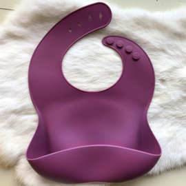 Silicone bib - plum