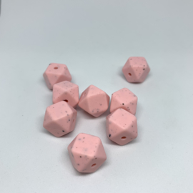 Small hexagon - light pink gritty