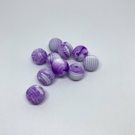 15mm geribbeld - marmer donker paars