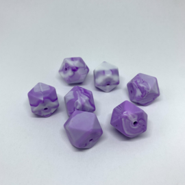 Hexagon - marble dark purple