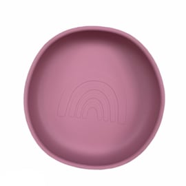 Siliconen bordje regenboog - blush