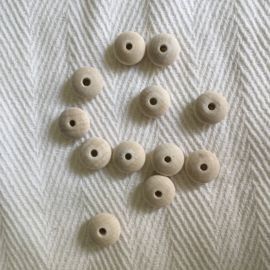 Wooden bead - small discus 14mm